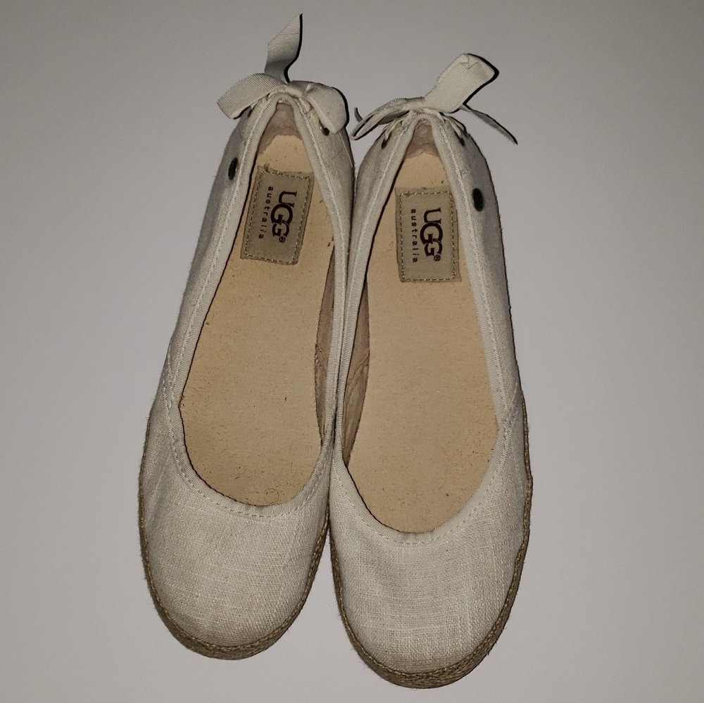 White Linen Flats | Barely Worn